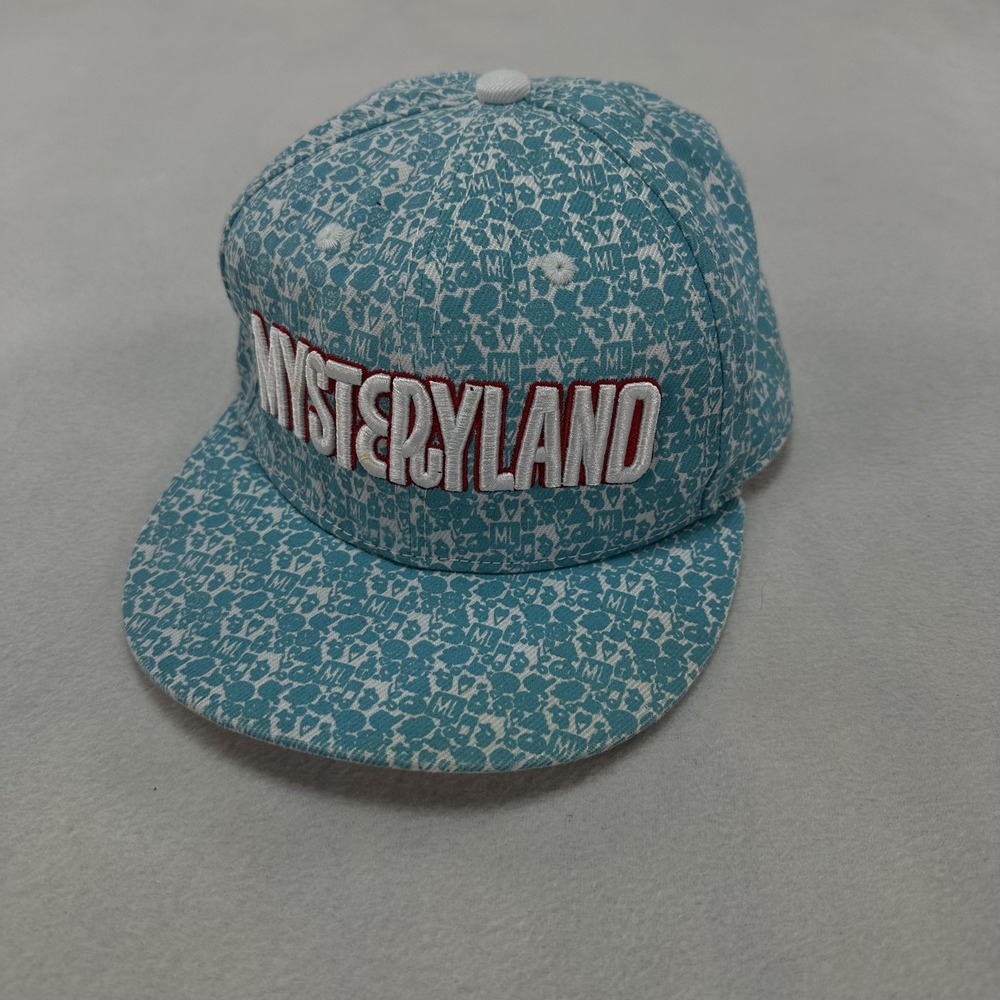 Mysteryland Hat Cap Snap‎ Back Blue White Embroidered Festival Music RARE Gift